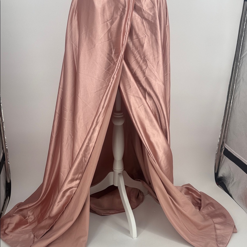 NWT Witness of Love Pink Satin Prom Dress Size 2 - Picture 5 of 8